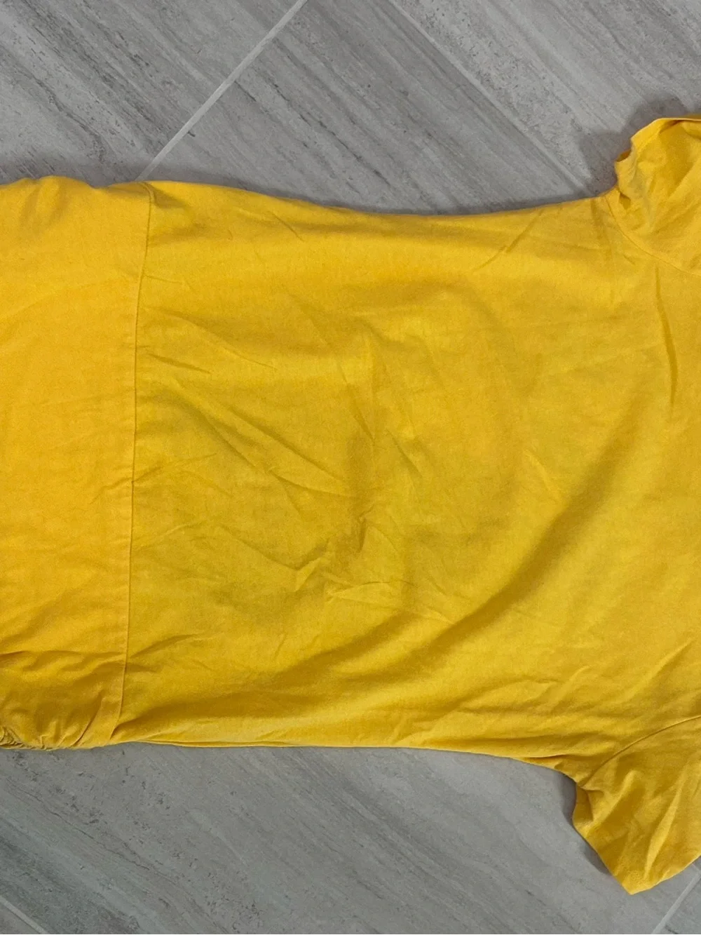Y2K Papaya Yellow Graphic Off-Shoulder Tee with Straps